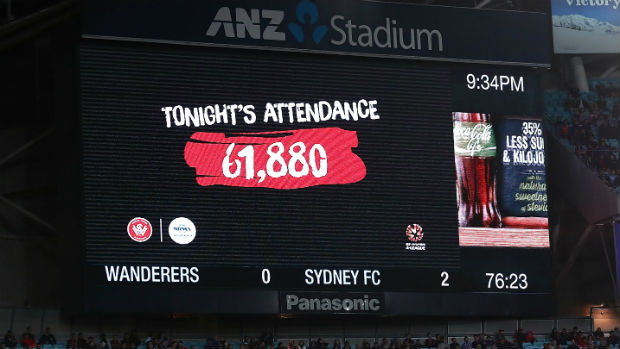 The official attendance of Saturday night's Sydney Derby at ANZ Stadium