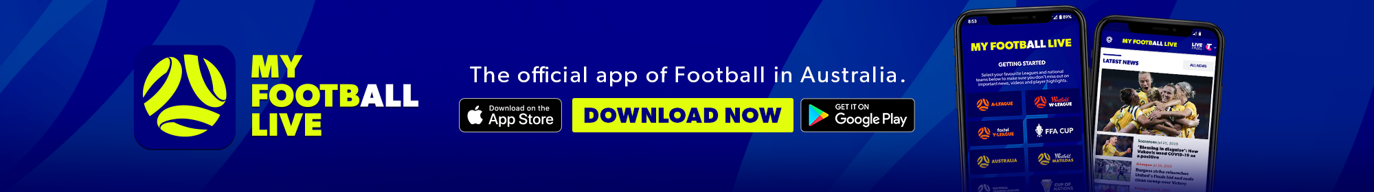 My Football Live app thin banner 2020