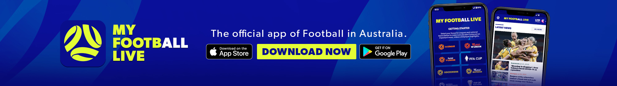 My Football Live app banner thin