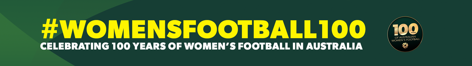 Women's Football 100 thin banner