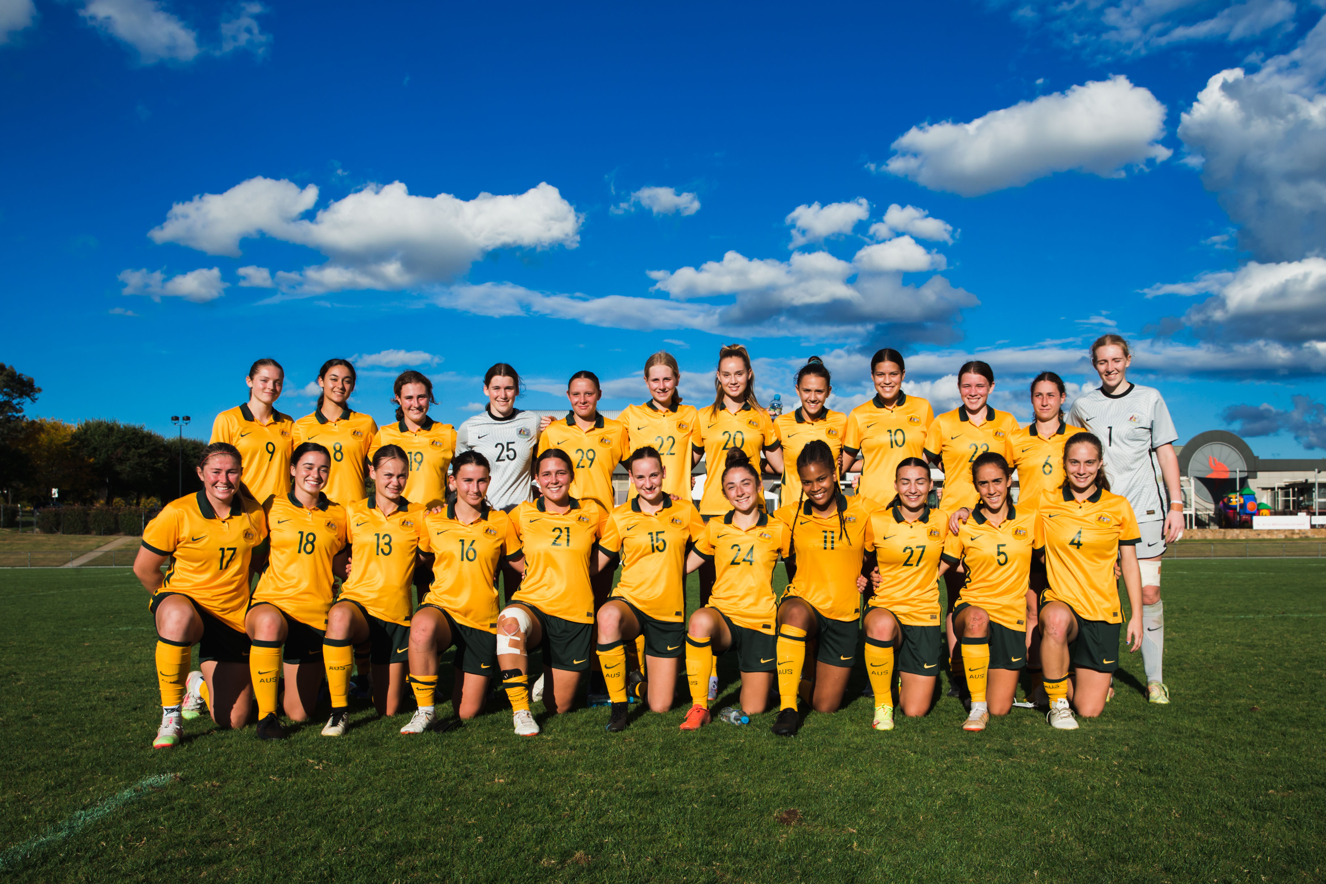 The CommBank Young Matildas in their international friendly against New Zealand in Canberra, April 2022. (Photo: Ann Odong / Football Australia)